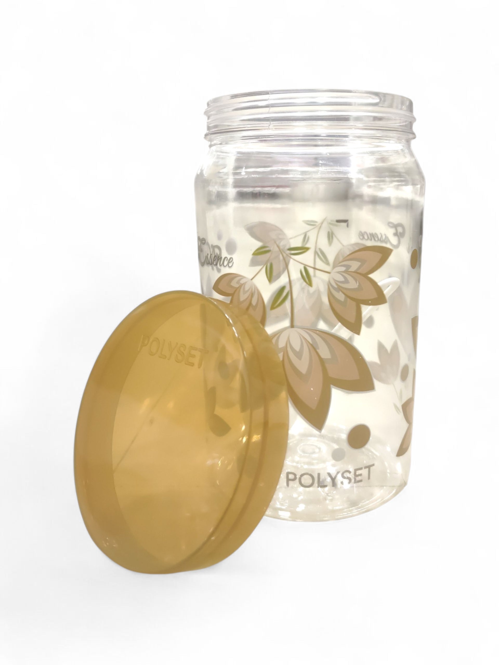 POLYSET CREST 1500ML CONTAINER GOLD PRINTED POLYSET CREST 1500ML CONTAINER GOLD PRINTED